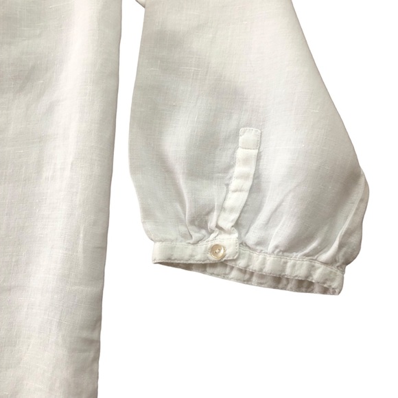 The White Company Bright White 100% Linen Blouse Shirt Size US 8 / UK 12 - Picture 4 of 6